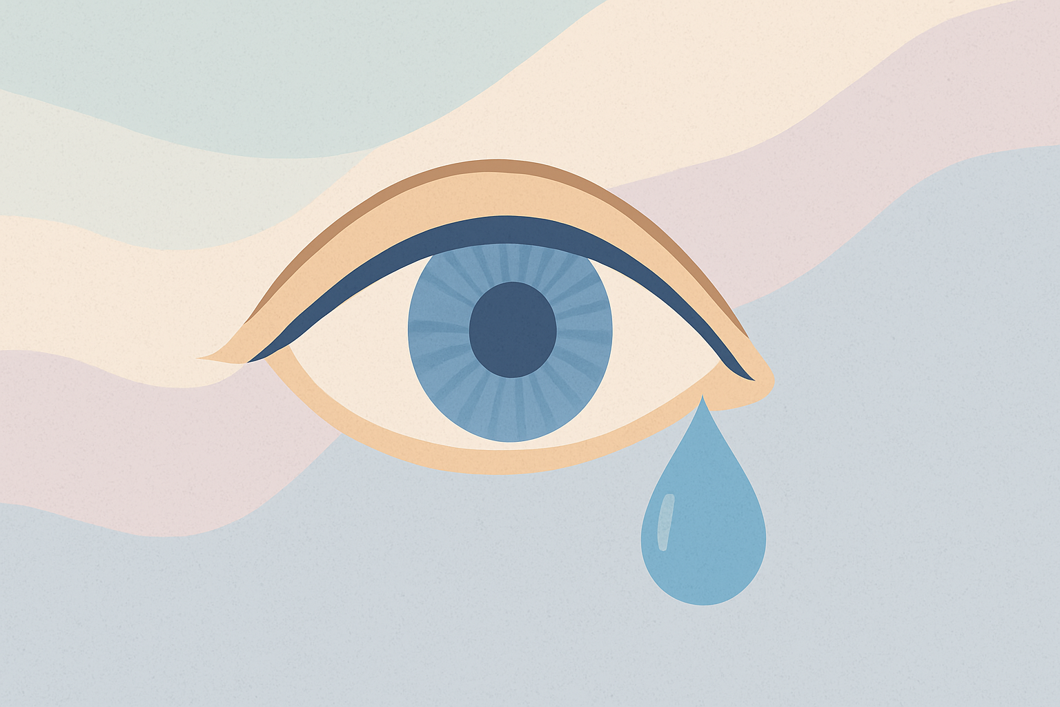 Red, inflamed eye showing signs of irritation, possibly from ocular rosacea.